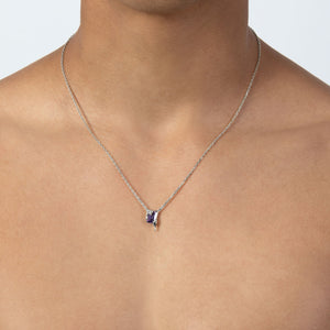 Purple Mini Melt Necklace – Rhodium Vermeil