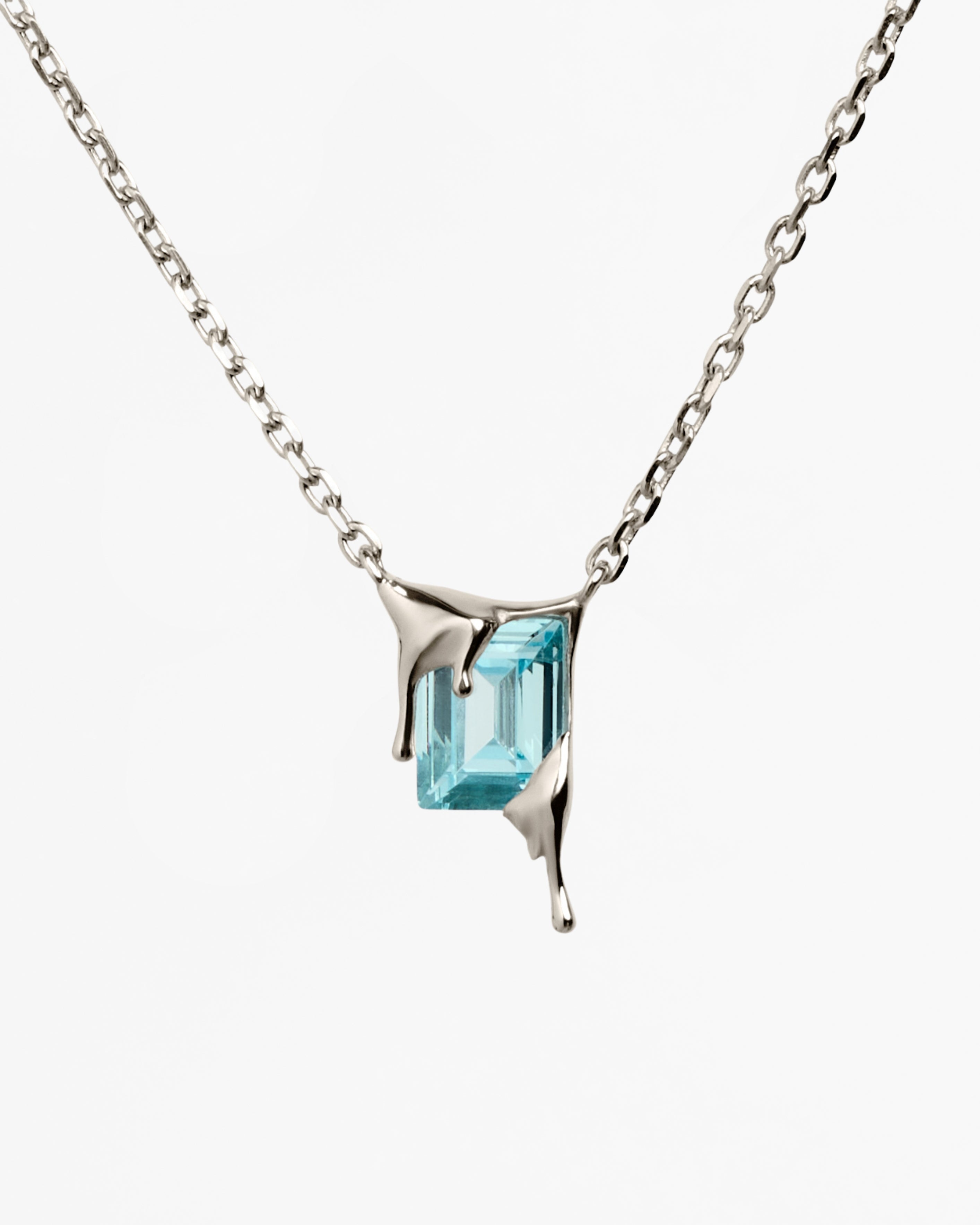 Mini Melt Sky Necklace – Rhodium Vermeil – ALAN CROCETTI