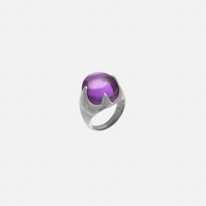 Lavender Mystic Ring – Rhodium Vermeil