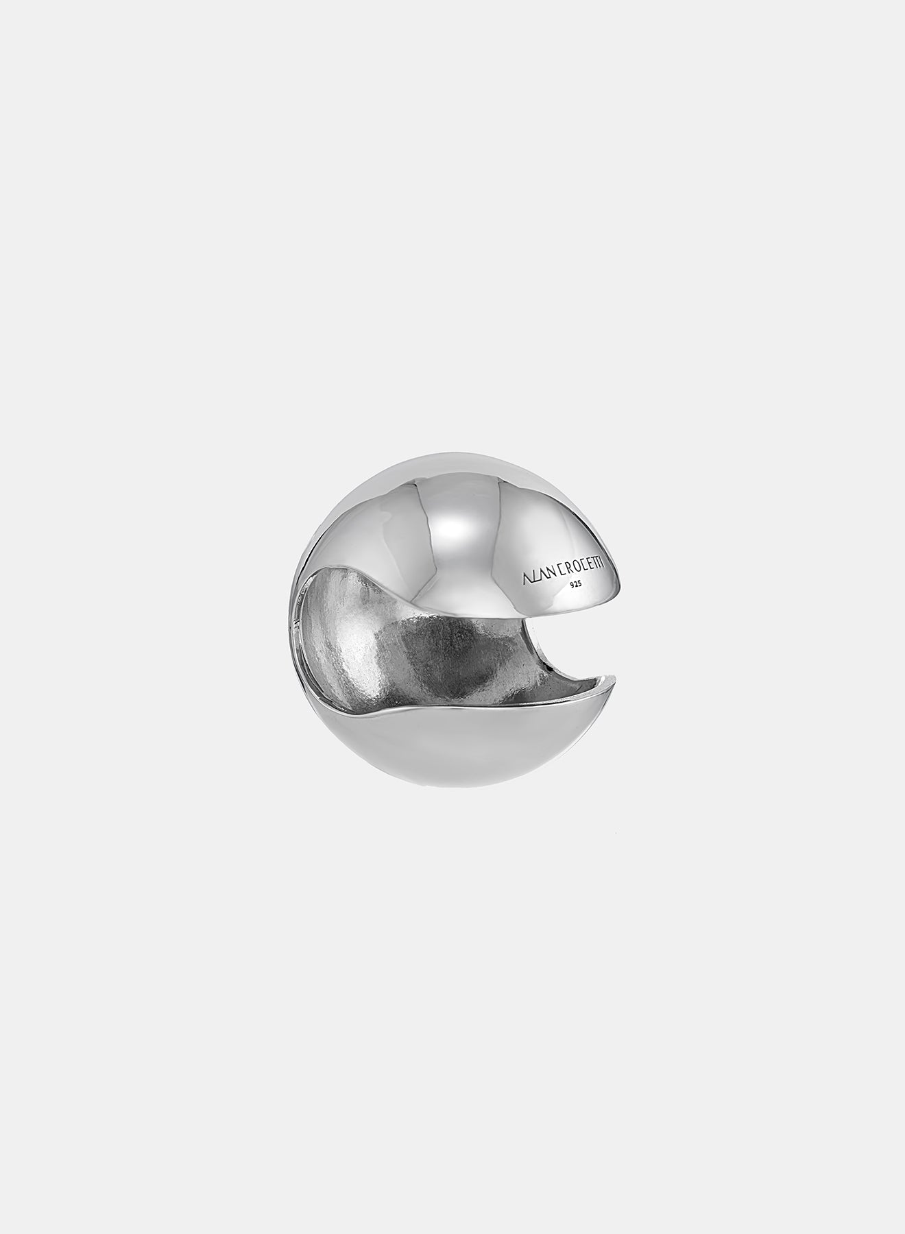 Sphere 15 Ear Cuff - Rhodium Vermeil