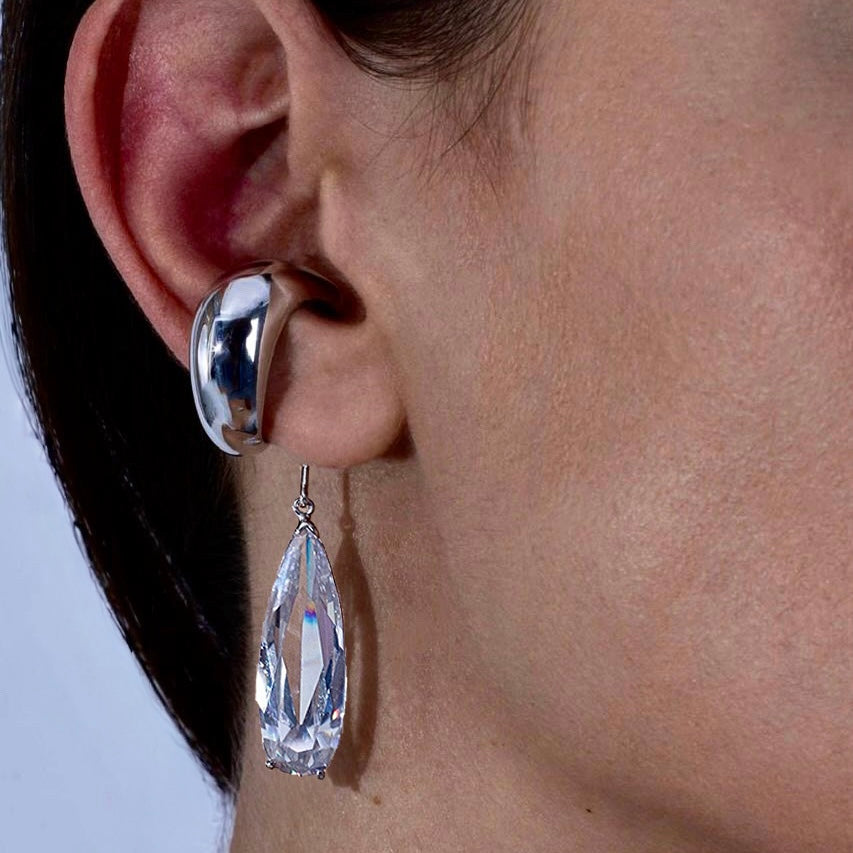 Clear Teardrop Ear Cuff