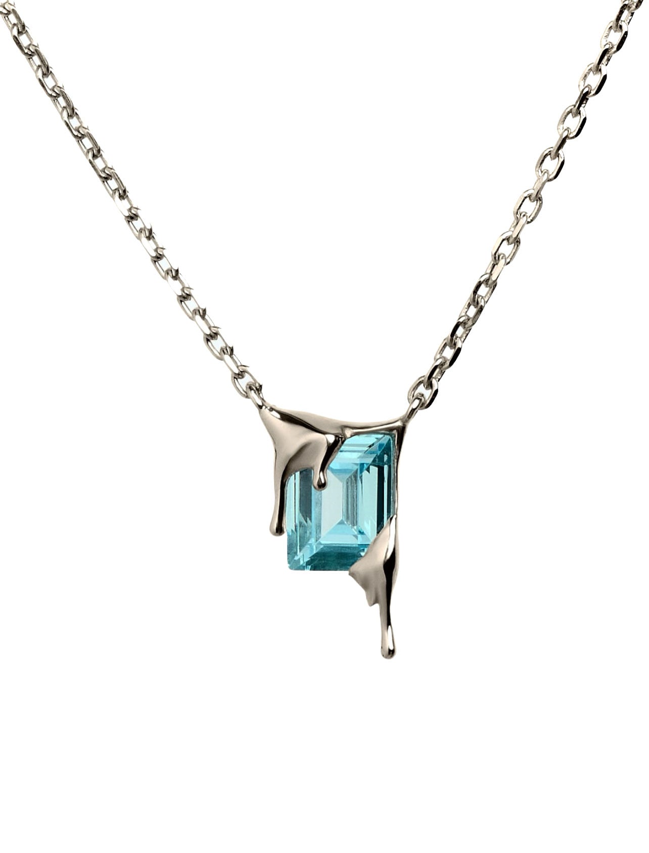 Sky Mini Melt Necklace – Rhodium Vermeil