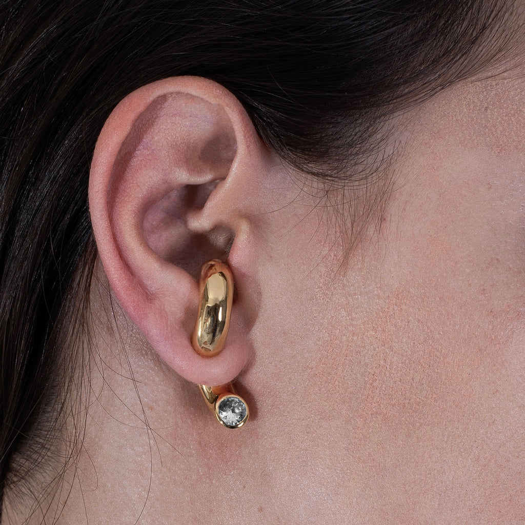 Clear Blown Peekaboo Earring - Single