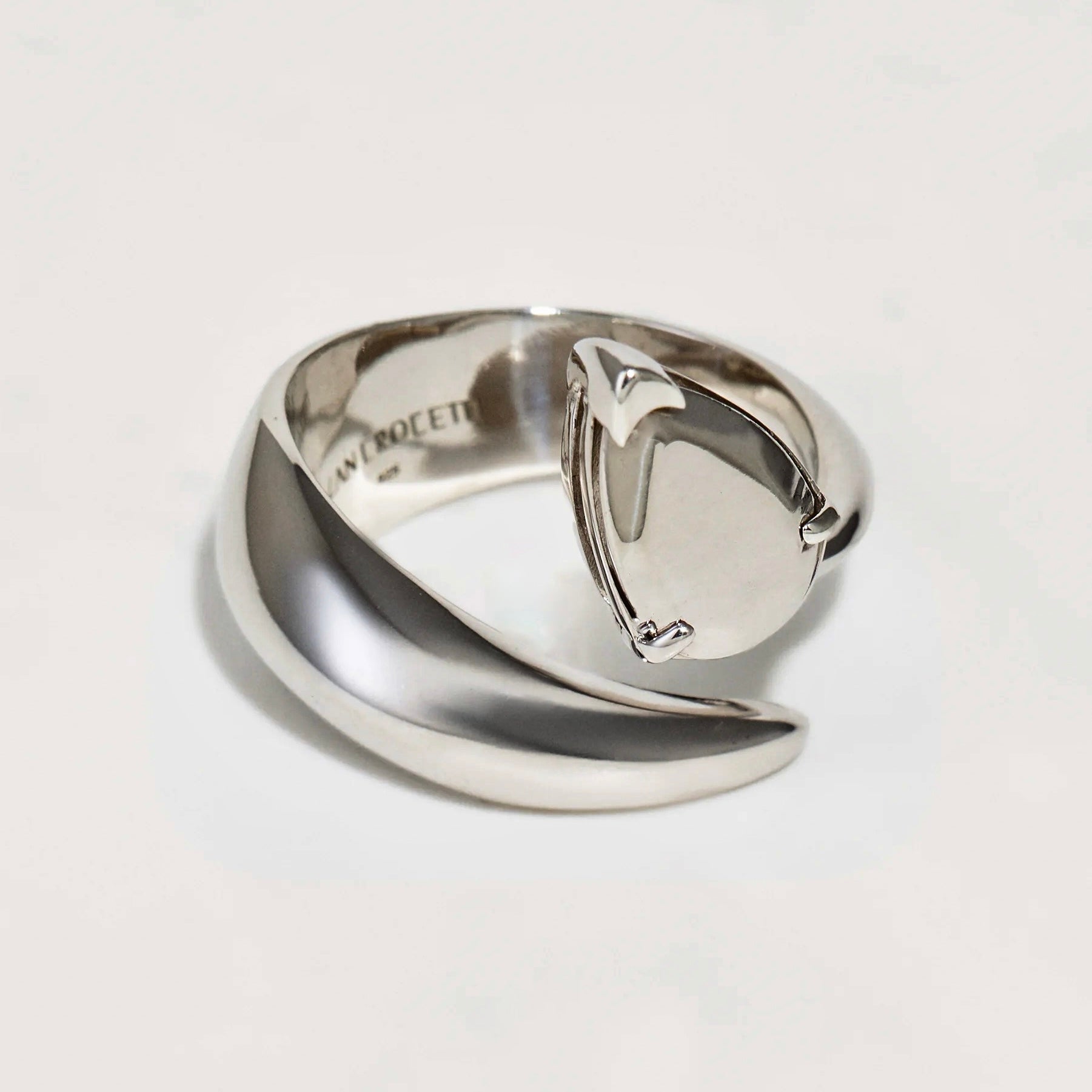 Hard Alien Ring - Rhodium Vermeil