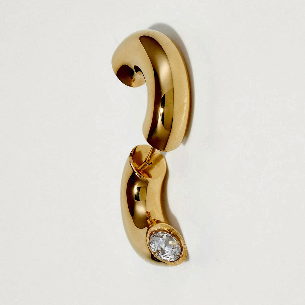 Clear Blown Peekaboo Earring - Single