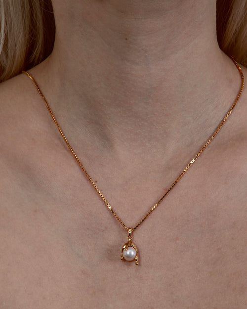 Nano Pearl Melt Necklace – Gold Vermeil