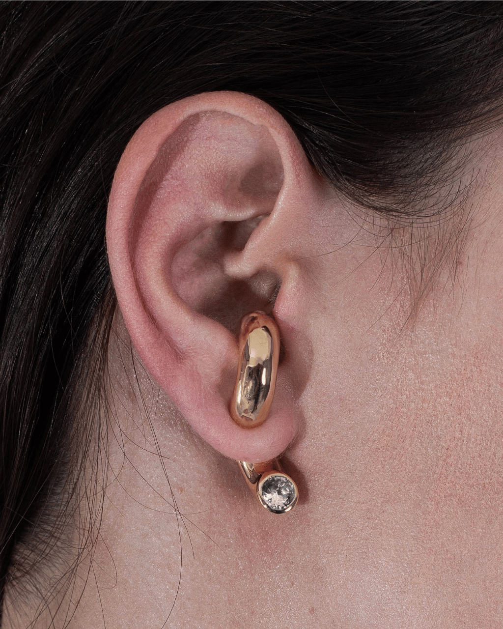 Clear Blown Peekaboo Earring - Single - Sale