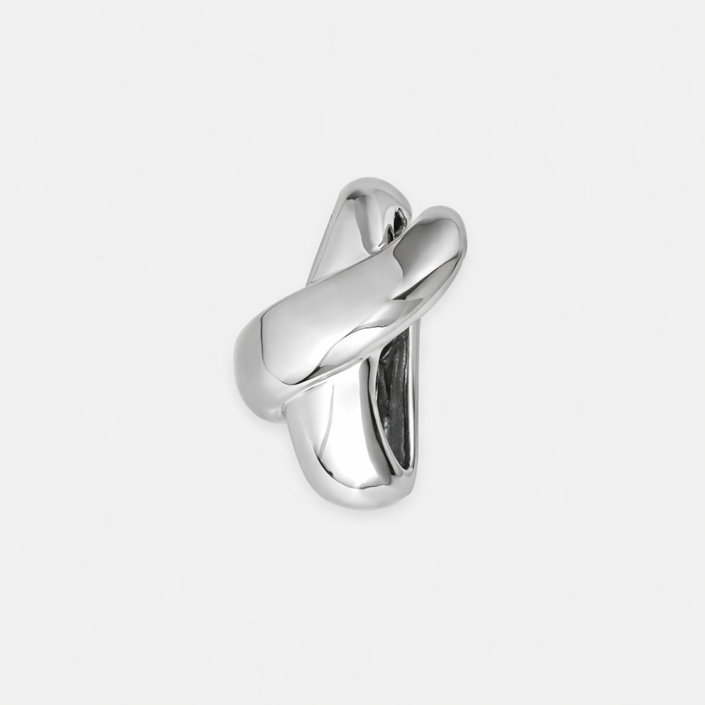 Blown Space Ear Cuff – Rhodium Vermeil