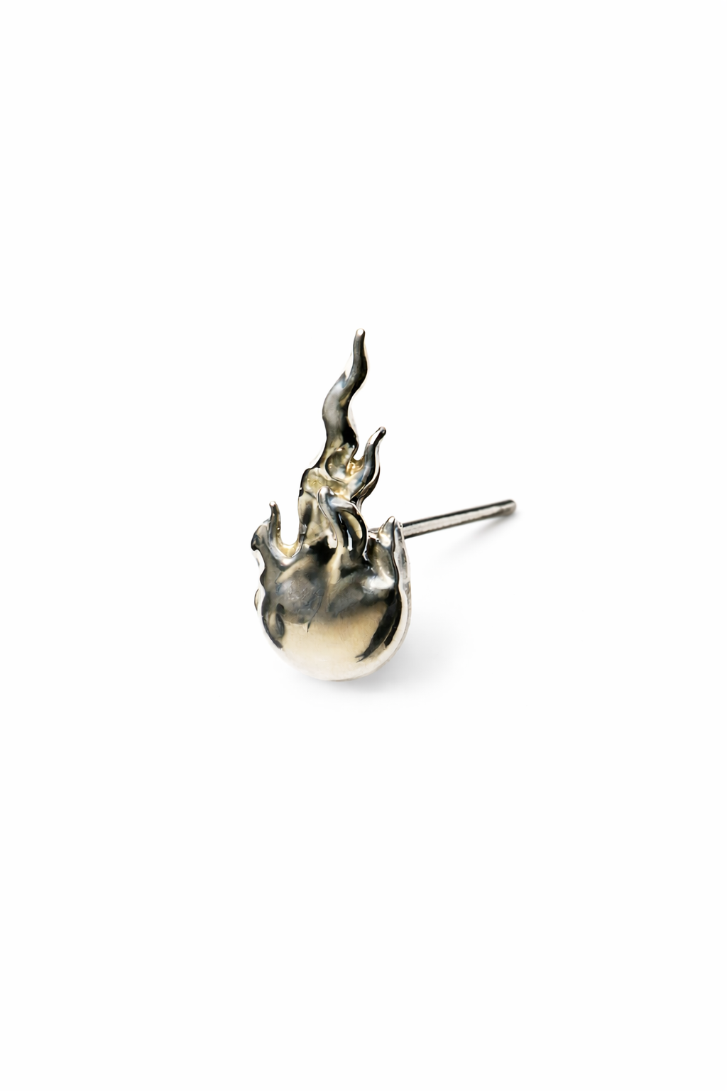 Fireball Earring - Rhodium Vermeil
