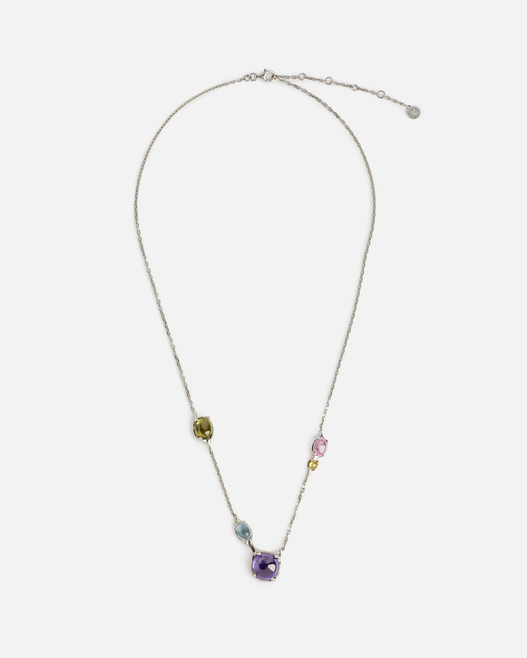 Droplet Necklace Tropical - Rhodium Vermeil