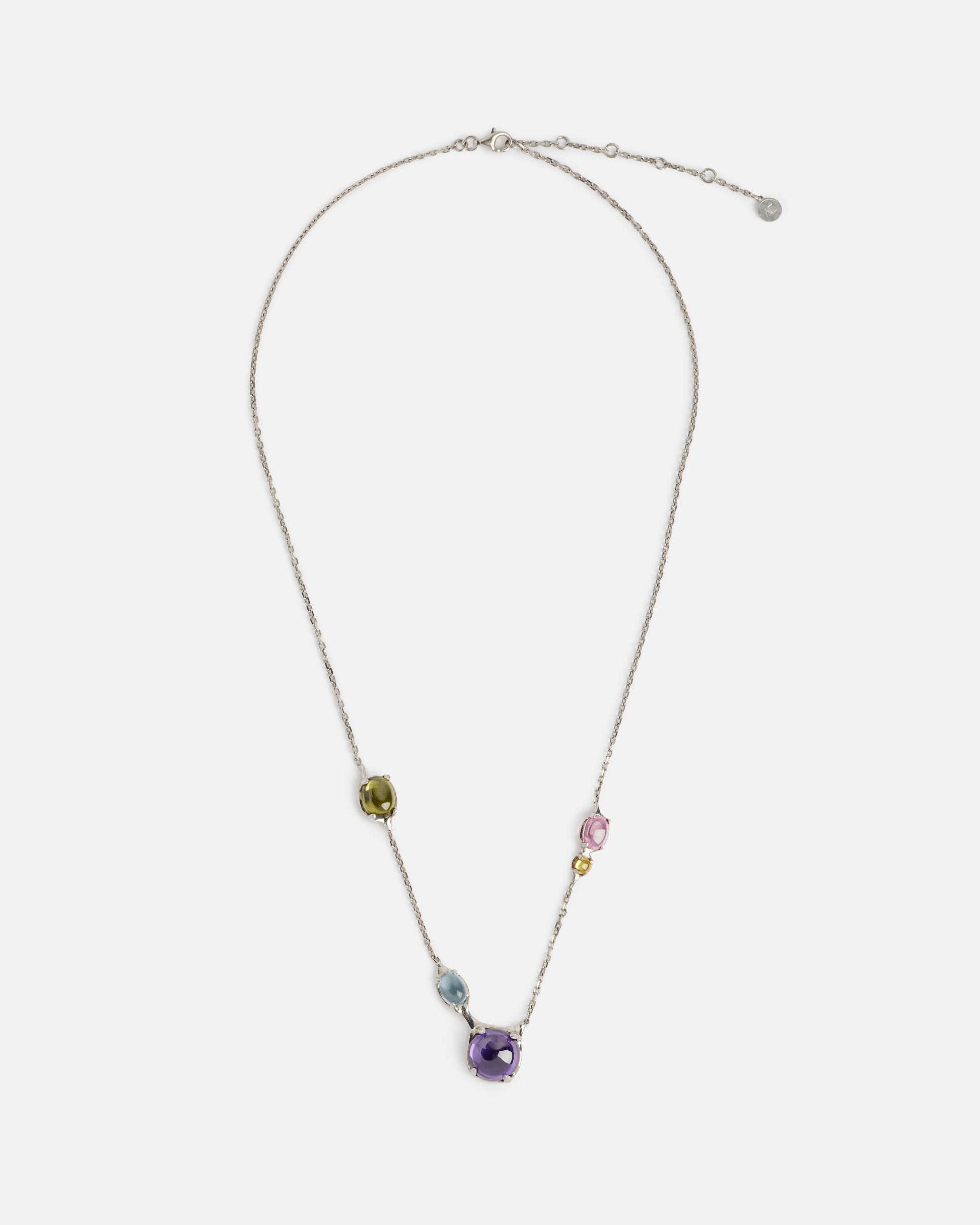 Droplet Necklace Tropical - Rhodium Vermeil