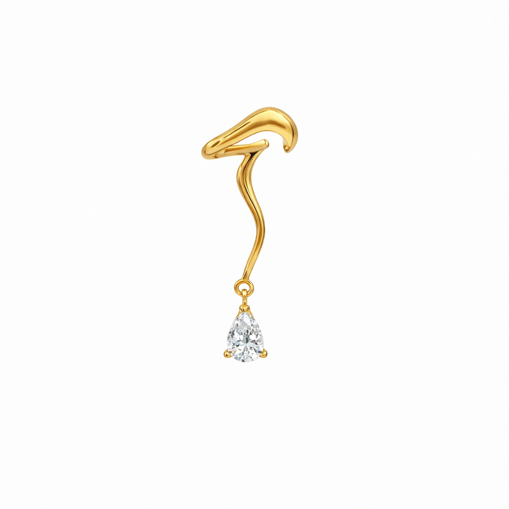Nano Crystal Drop Ear Cuff