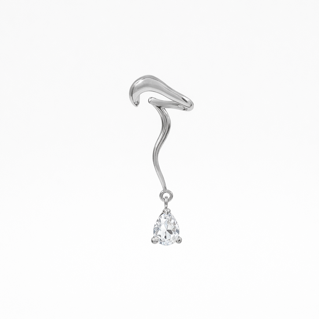 Nano Crystal Drop Ear Cuff