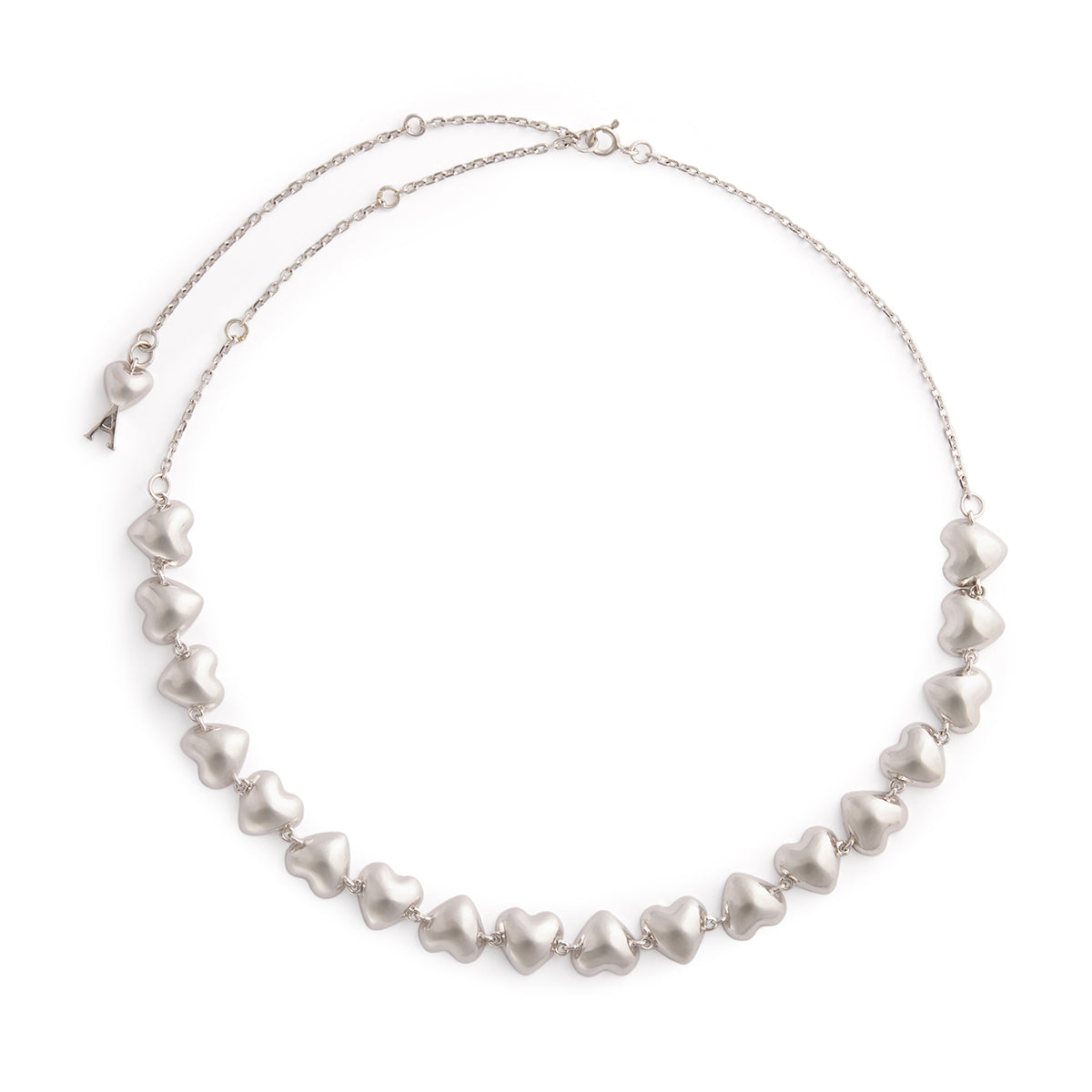 AC X AMI Hearts Choker - Rhodium Vermeil