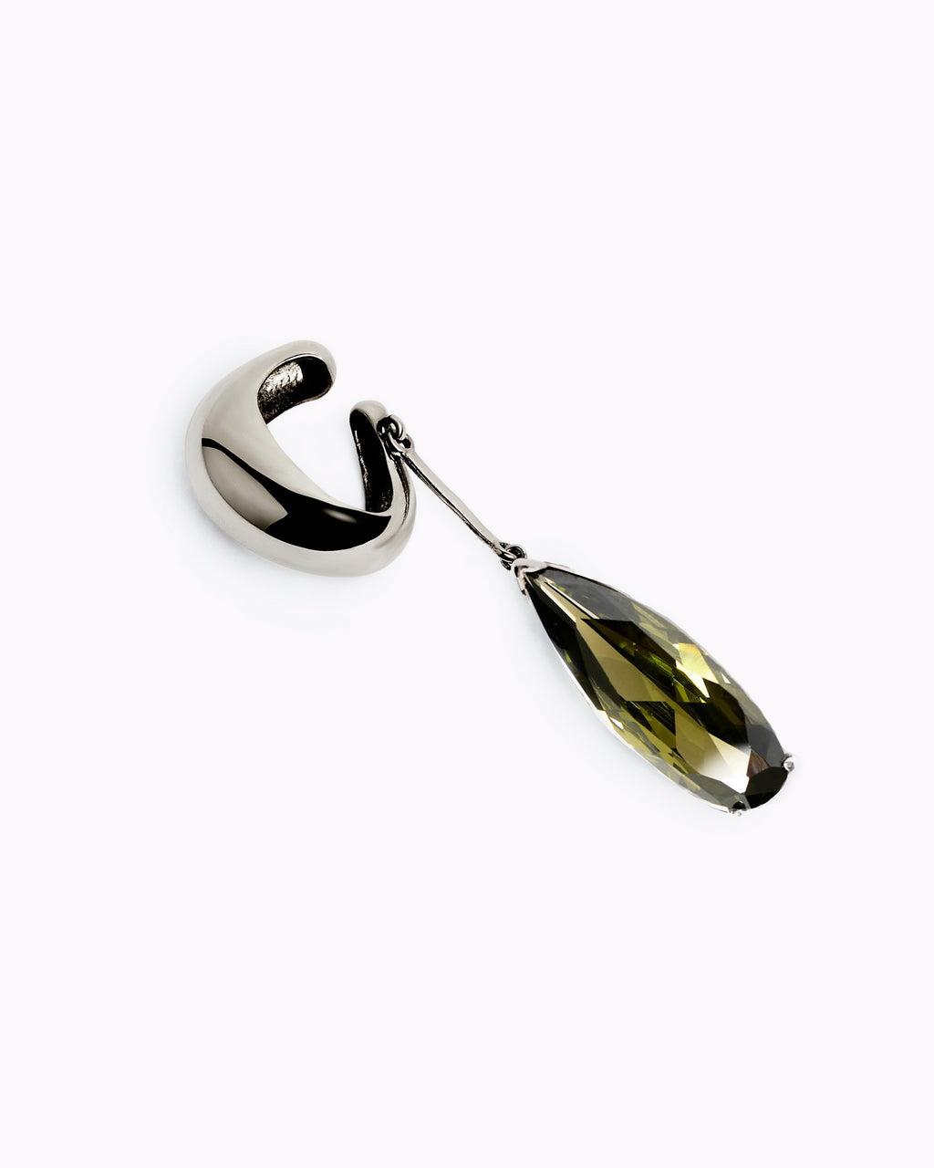 Olive Green Teardrop Ear Cuff - Sale