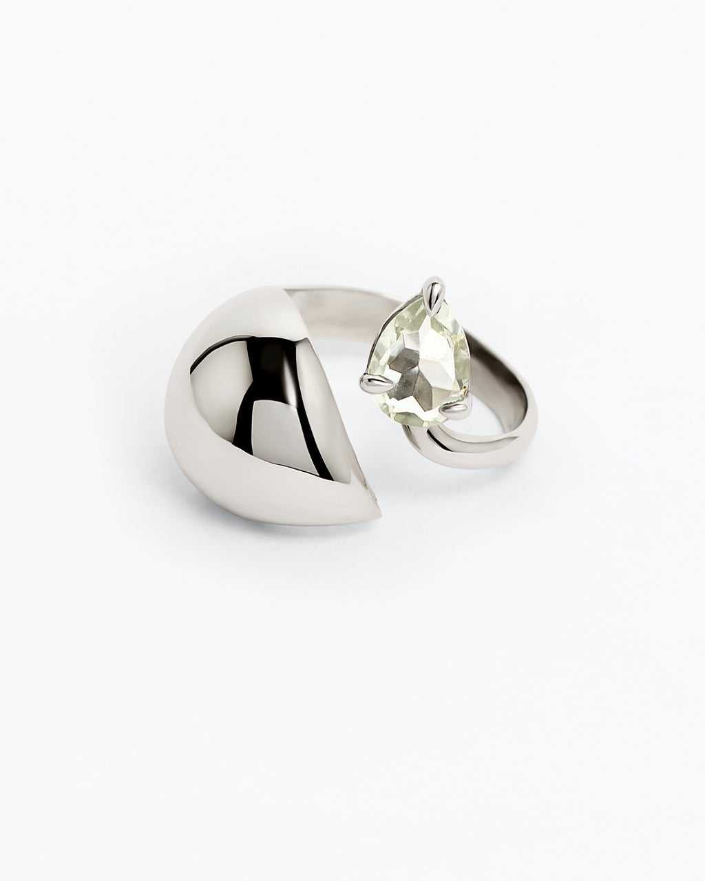 Blown Alien Green Amethyst Ring