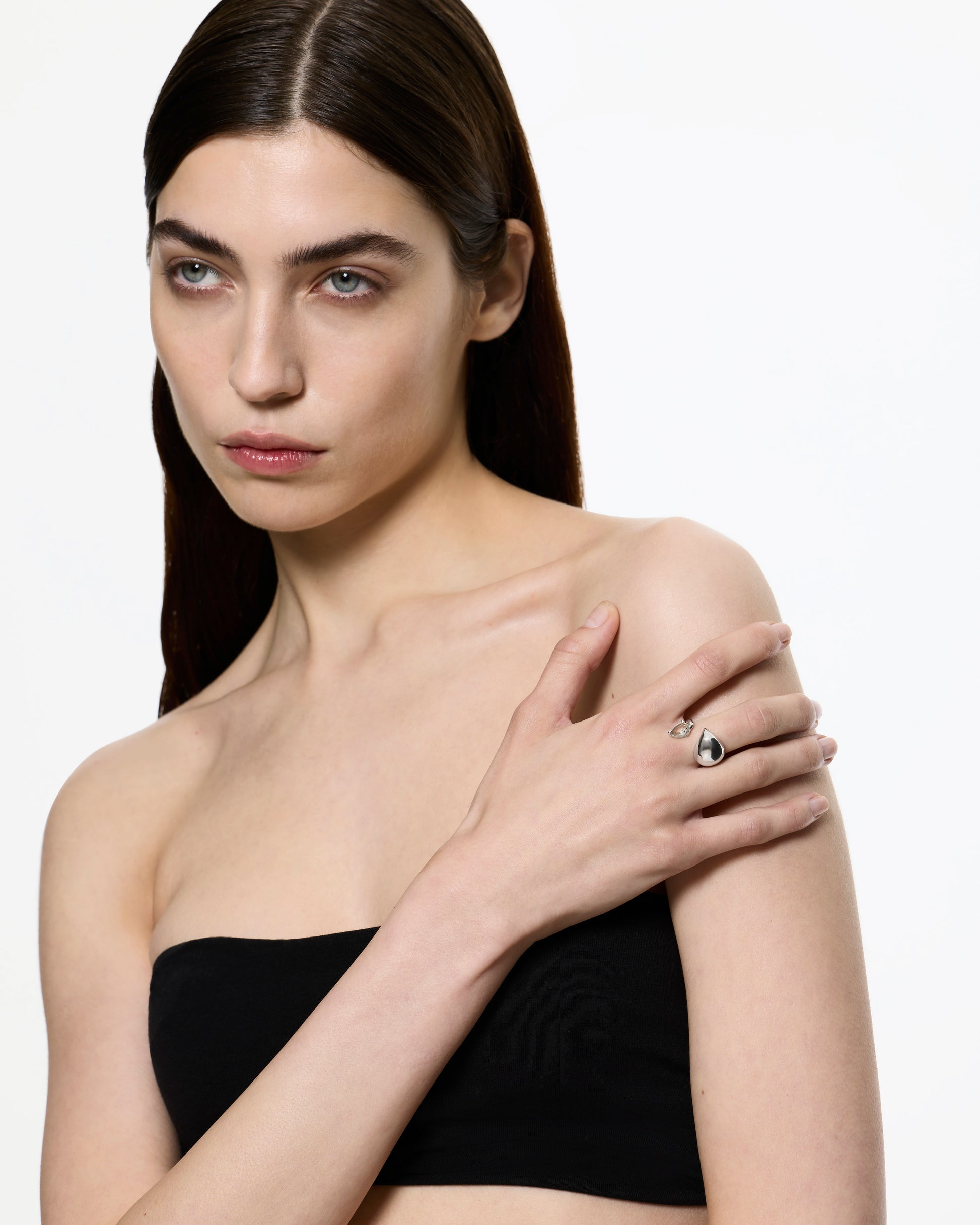Blown Alien Green Amethyst Ring