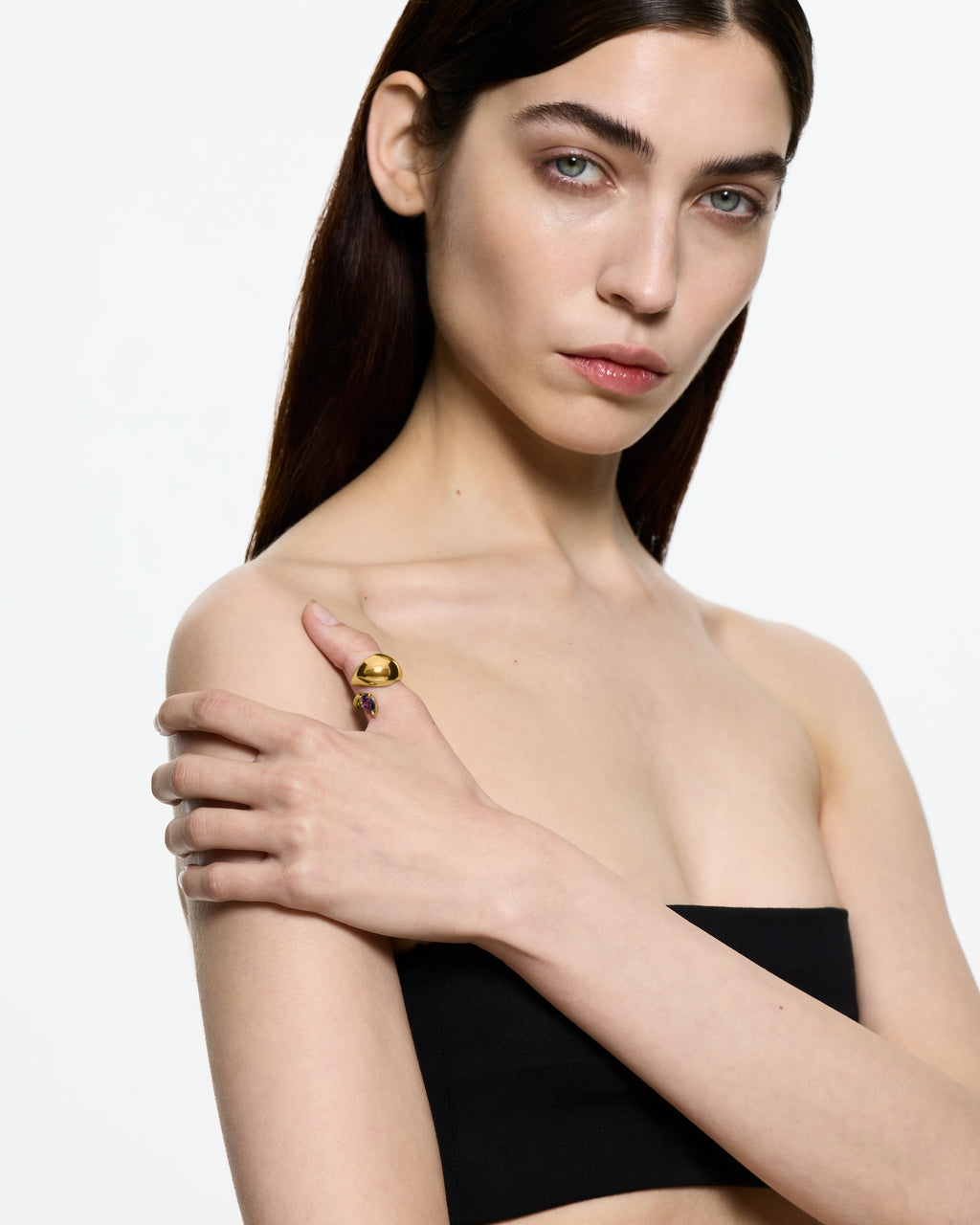 Blown Alien Purple Amethyst Ring - Gold Vermeil