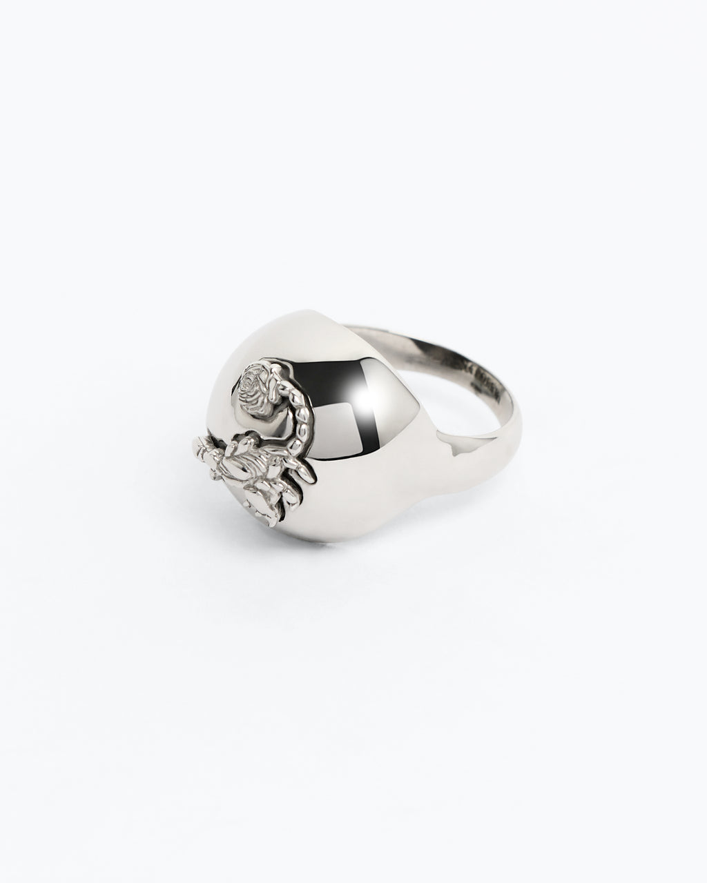 Carapace Knuckle Ring Scorpion – Rhodium Vermeil