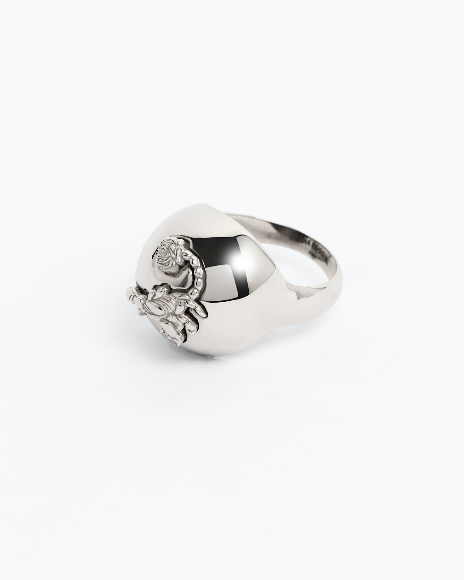 Carapace Knuckle Ring Scorpion – Rhodium Vermeil