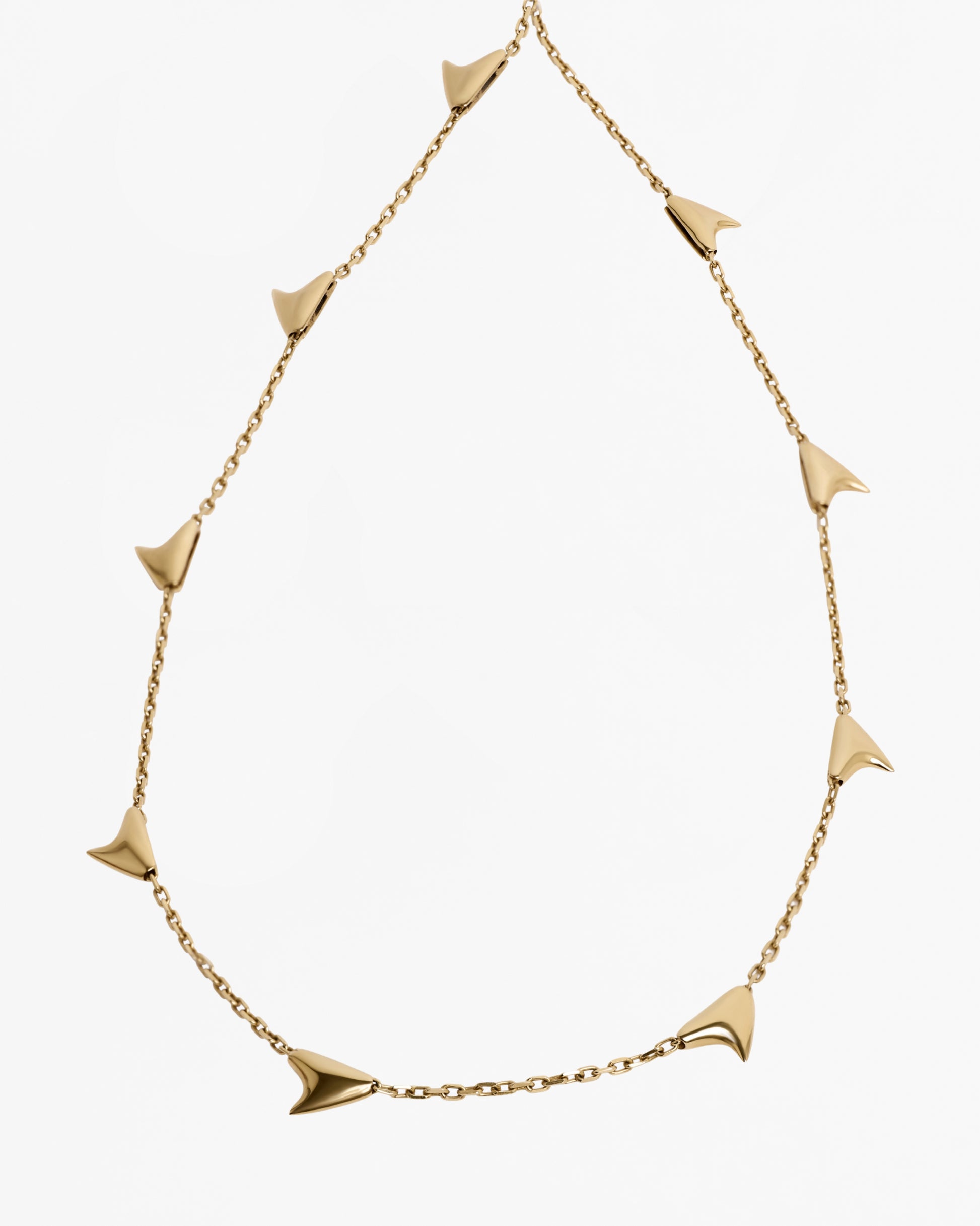 chain of thorns necklace (M) gold vermeil sculptural chain