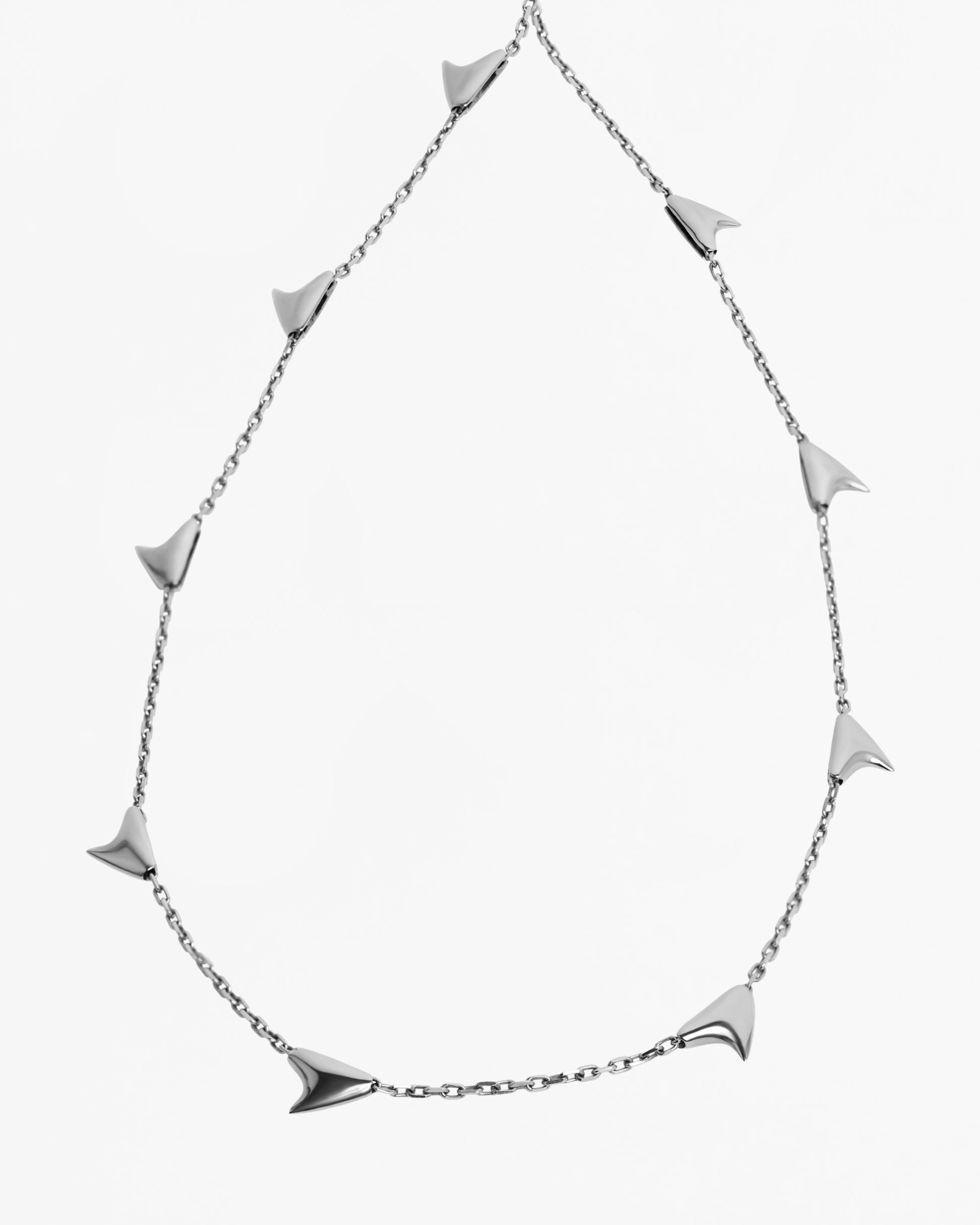 chain of thorns (M) necklace silver rhodium vermeil alan crocetti