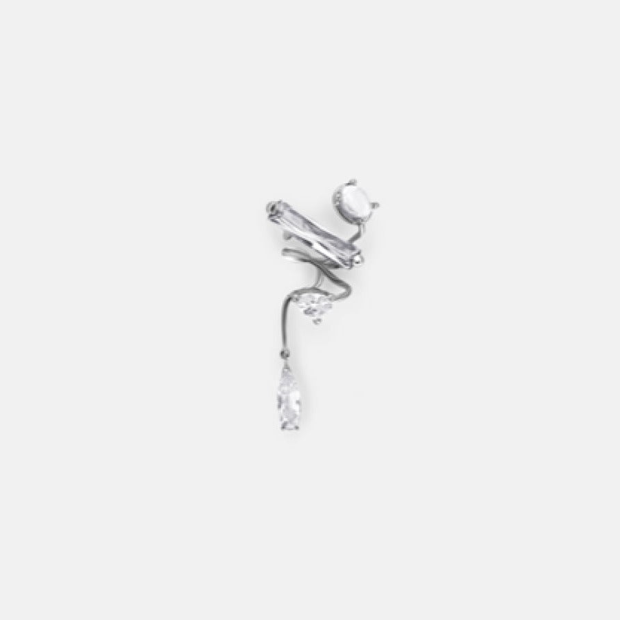 Clear Mixed Hybrid Mini Drop Ear Cuff - SINGLE