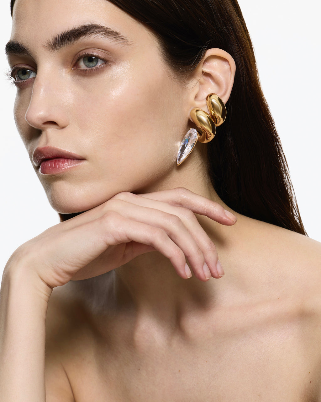 Clear Crystal Blown Sharp Ear Set