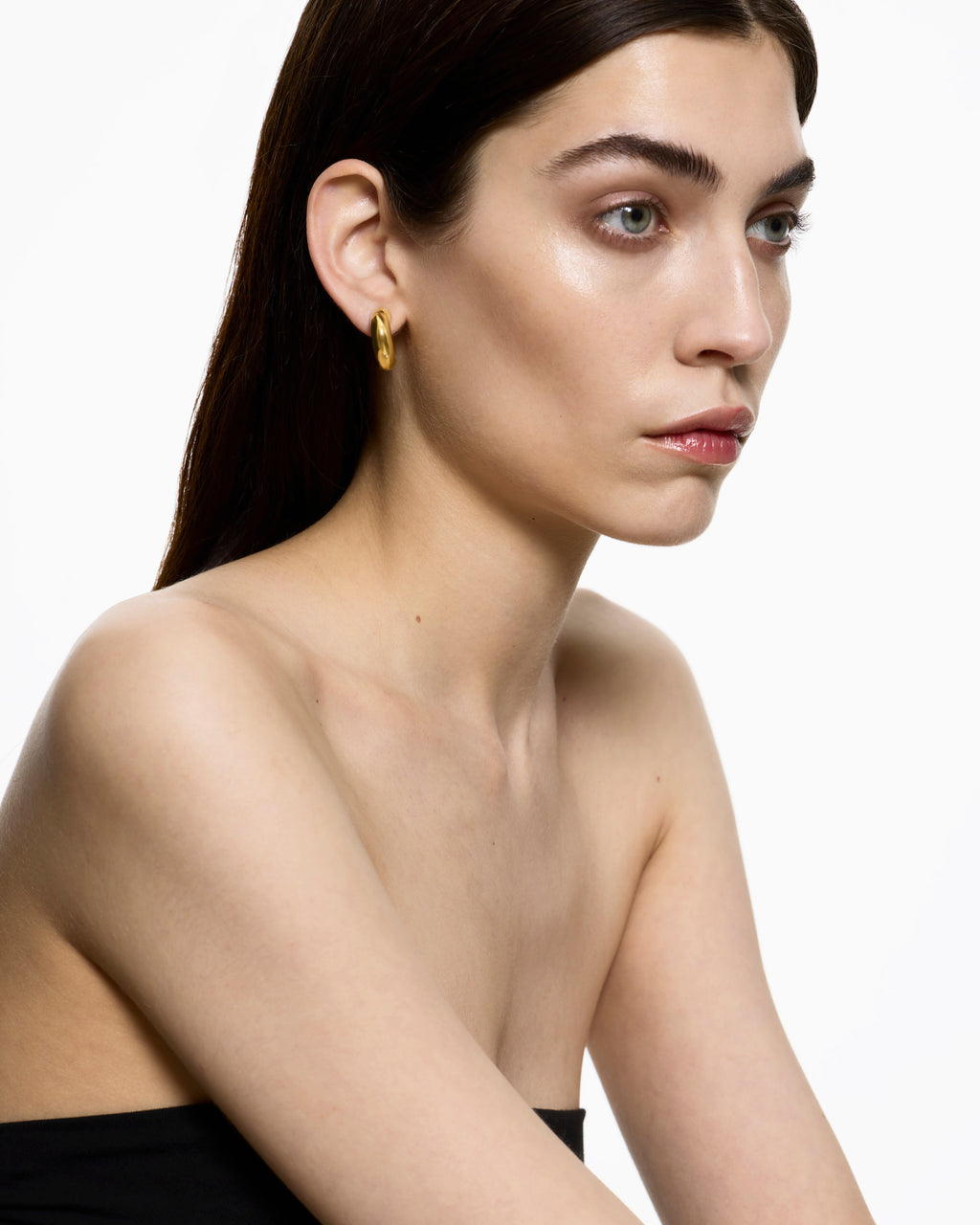 Clear Blown Peekaboo Earring - Single