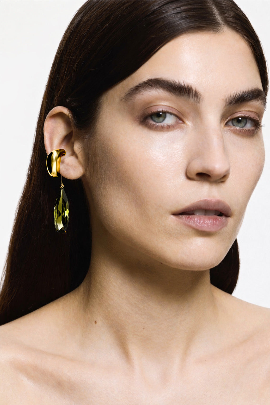 Teardrop Black Ear Cuff