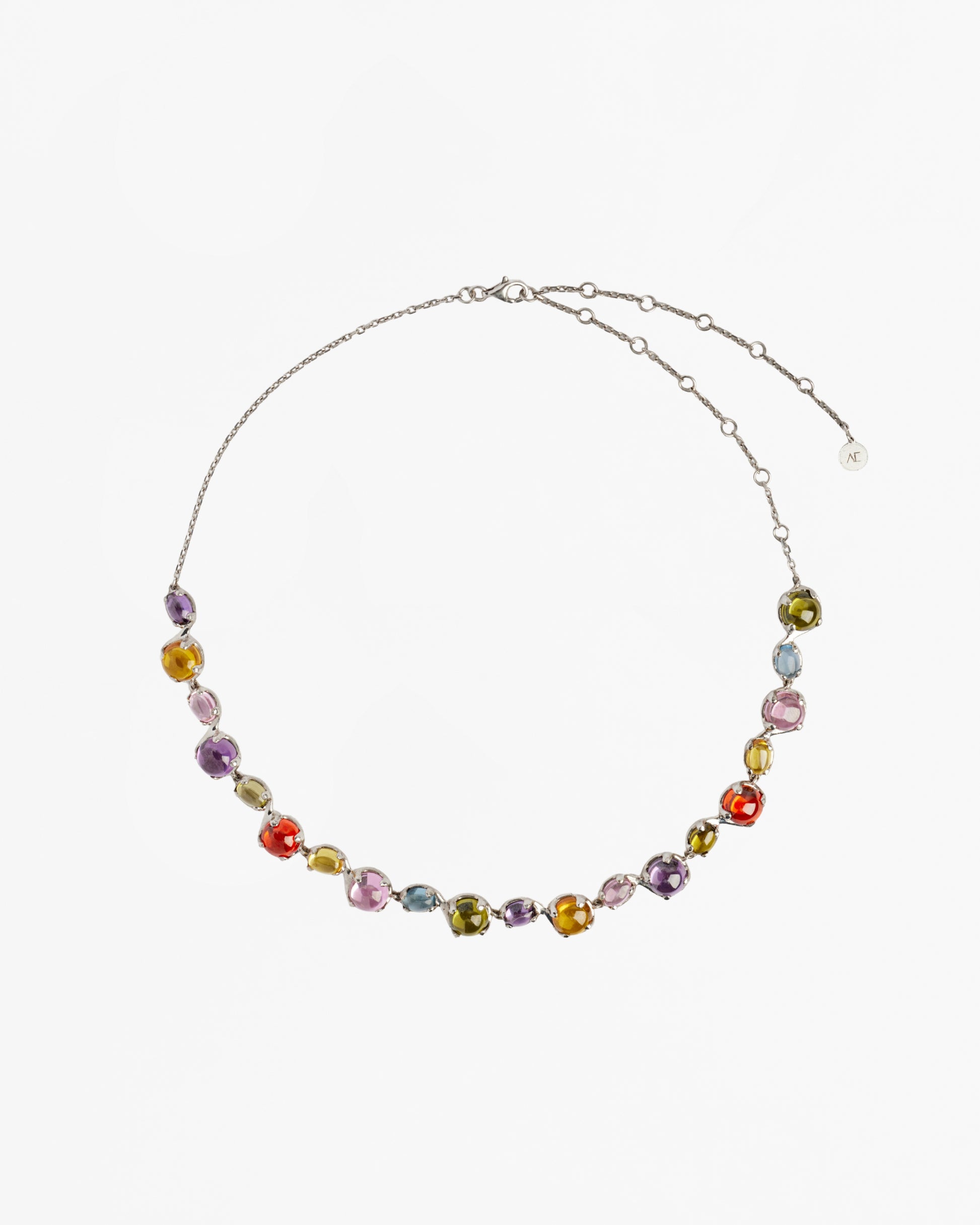 Dew Choker Tropical rhodium vermeil coloured crystal choker