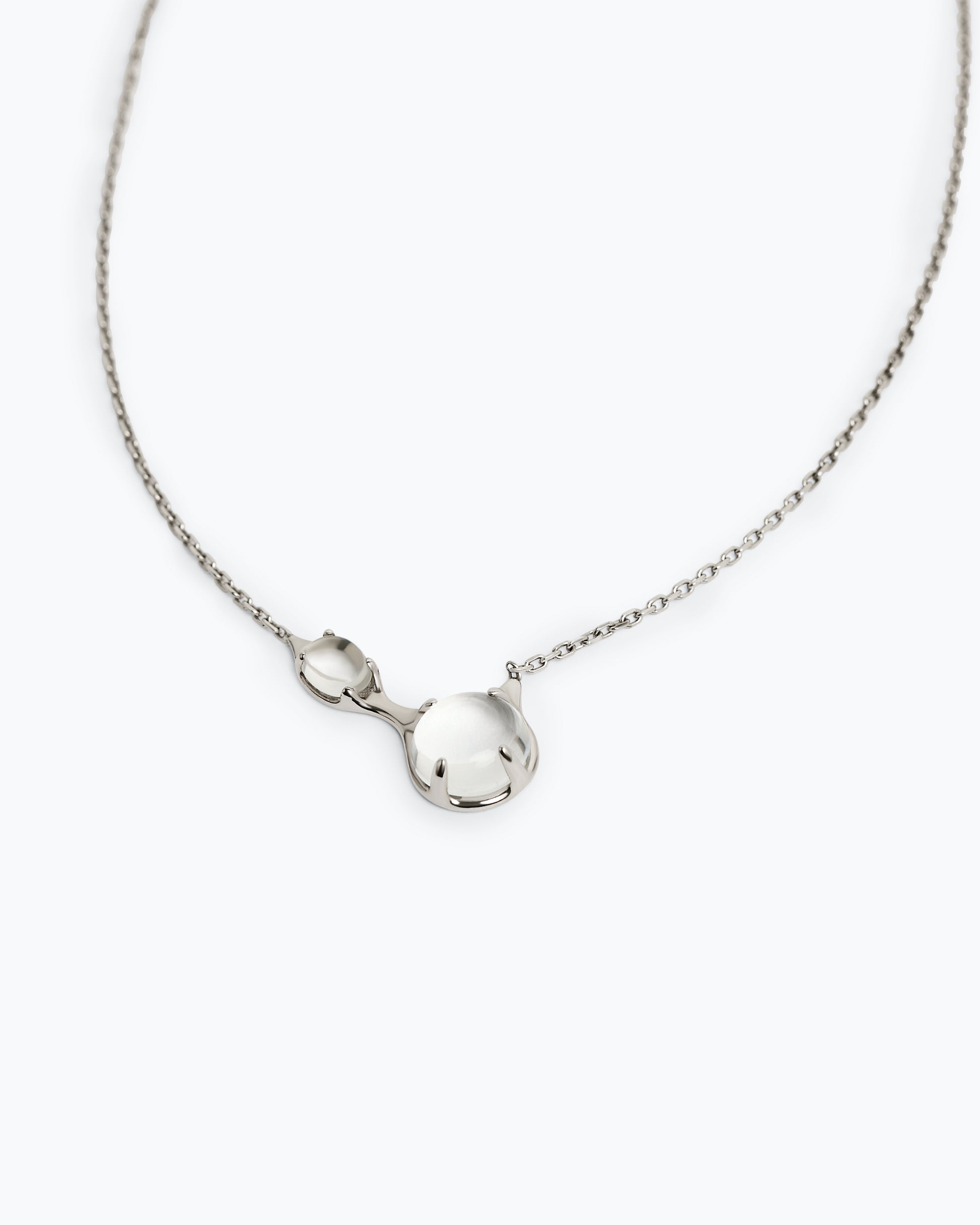 Drip Necklace – Rhodium Vermeil