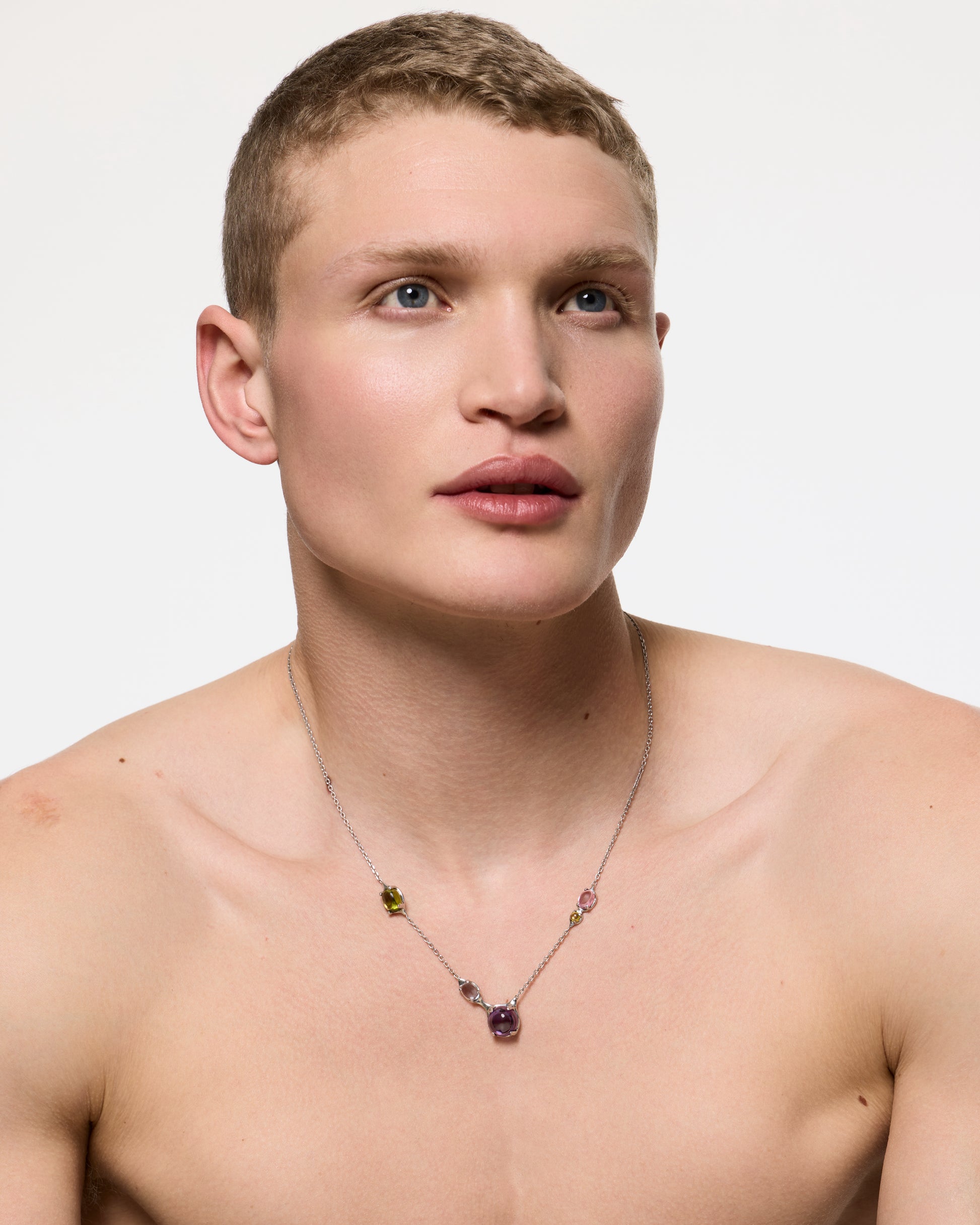 Droplet Necklace Tropical - Rhodium Vermeil