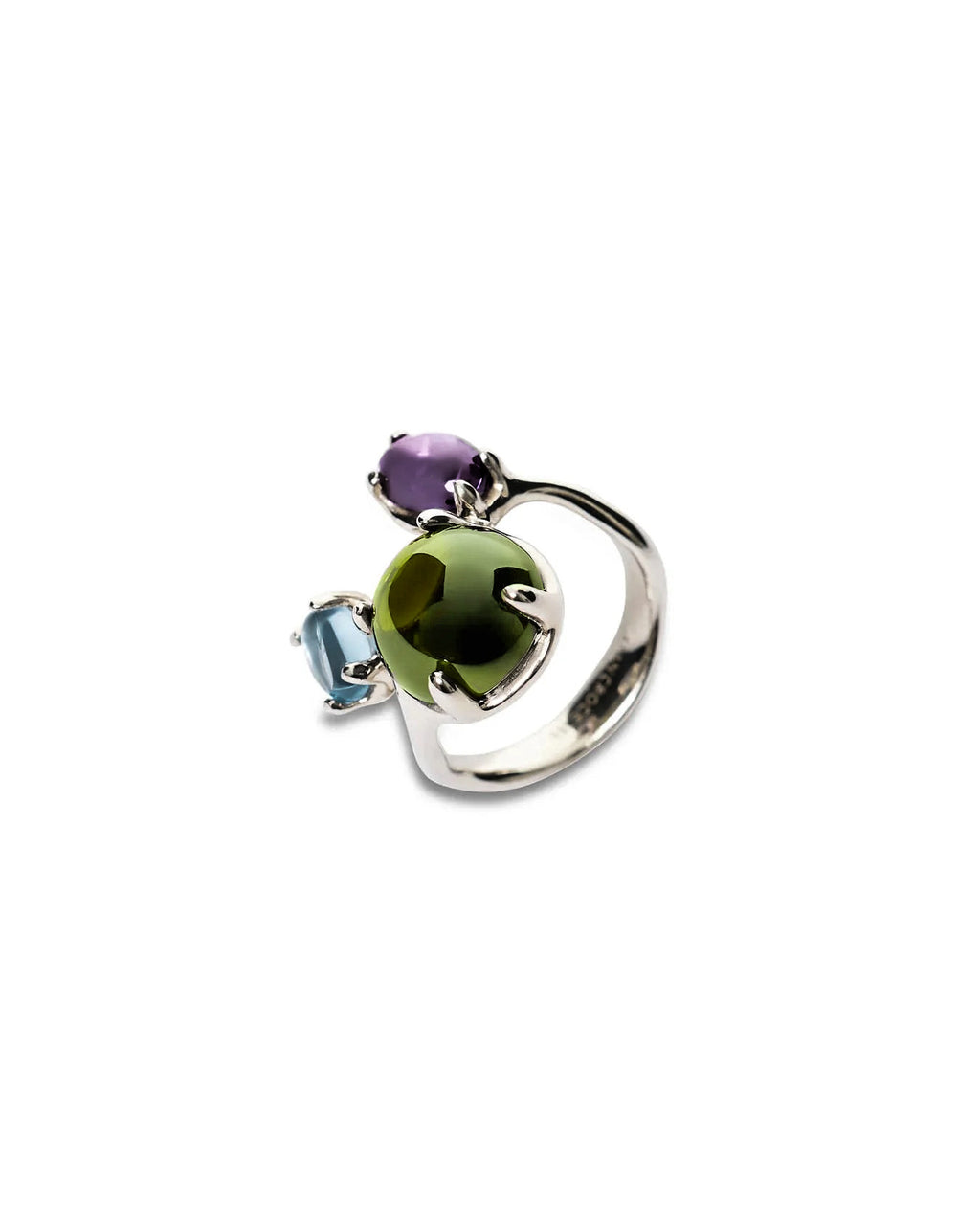 Dew Ring Tropical – Rhodium Vermeil