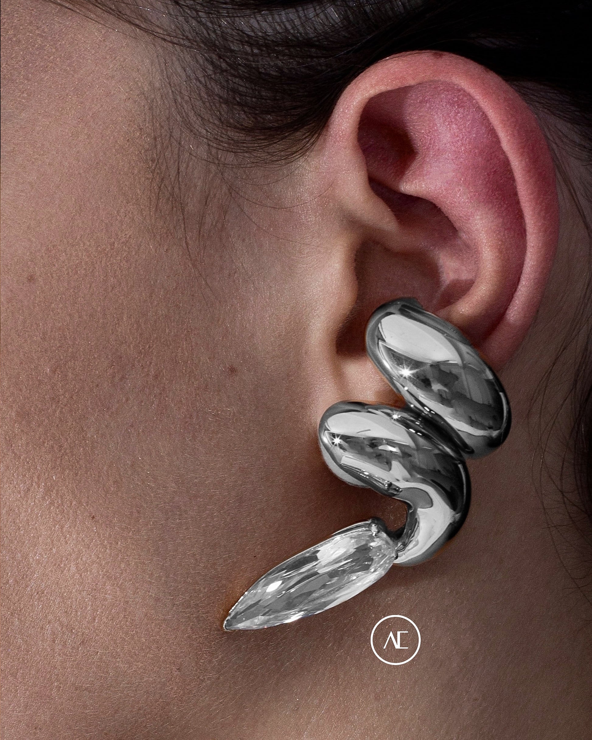 Clear Crystal Blown Sharp Ear Set