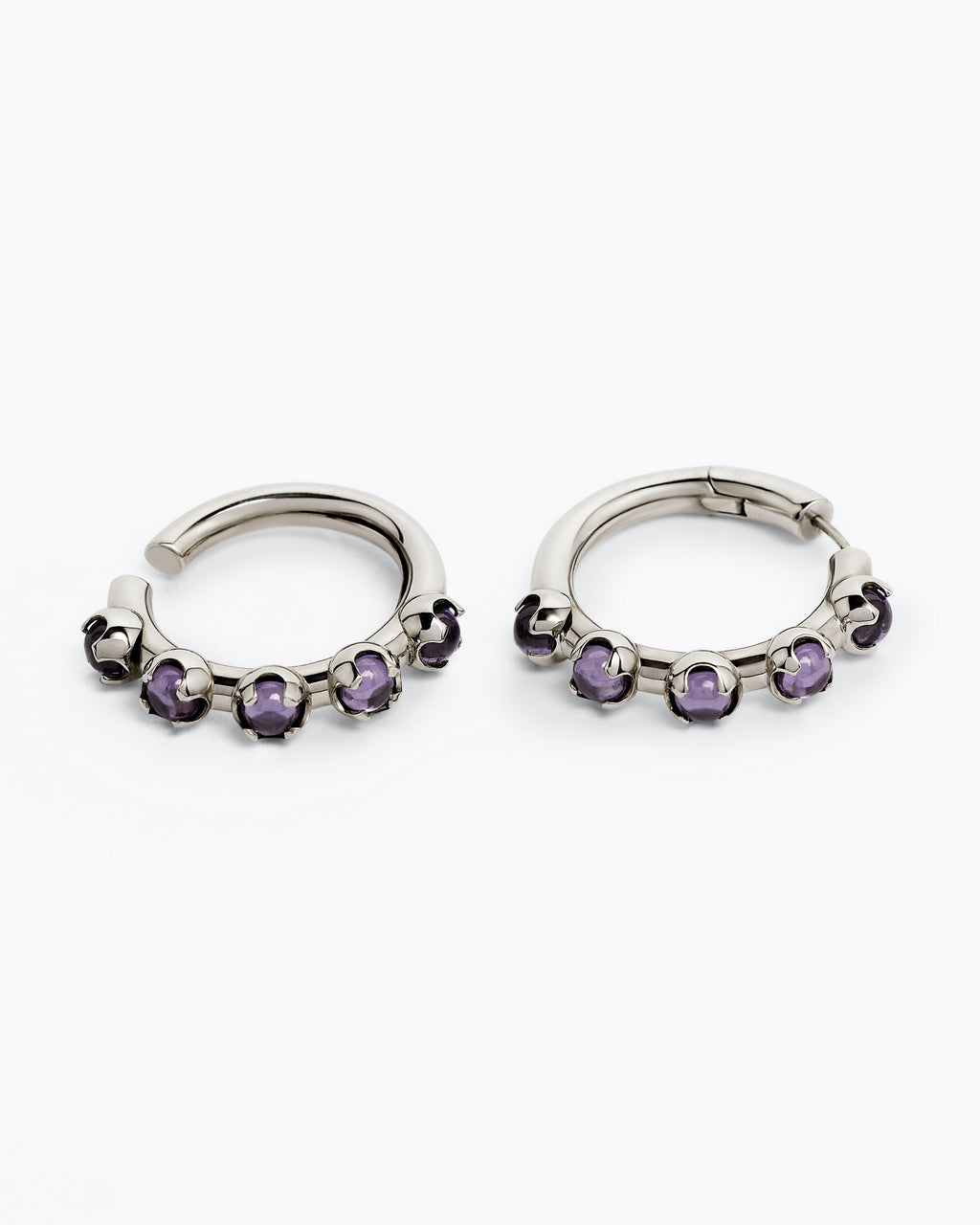Fantasy Purple Loophole Ear Set - Rhodium Vermeil