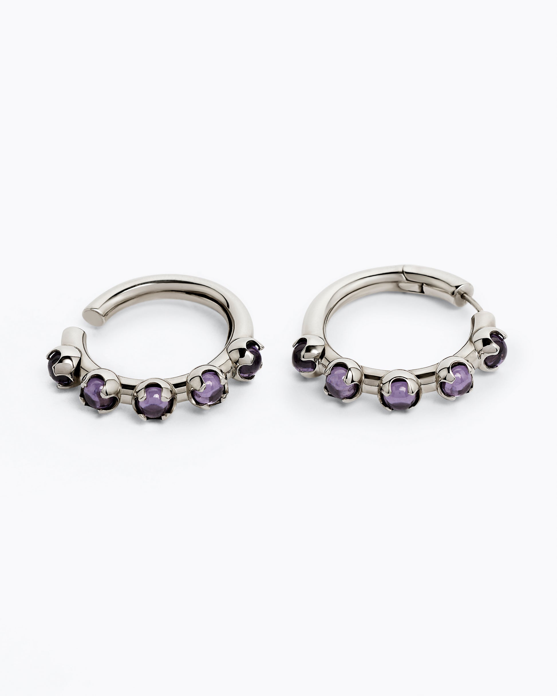 Fantasy Purple Loophole Ear Set - Rhodium Vermeil