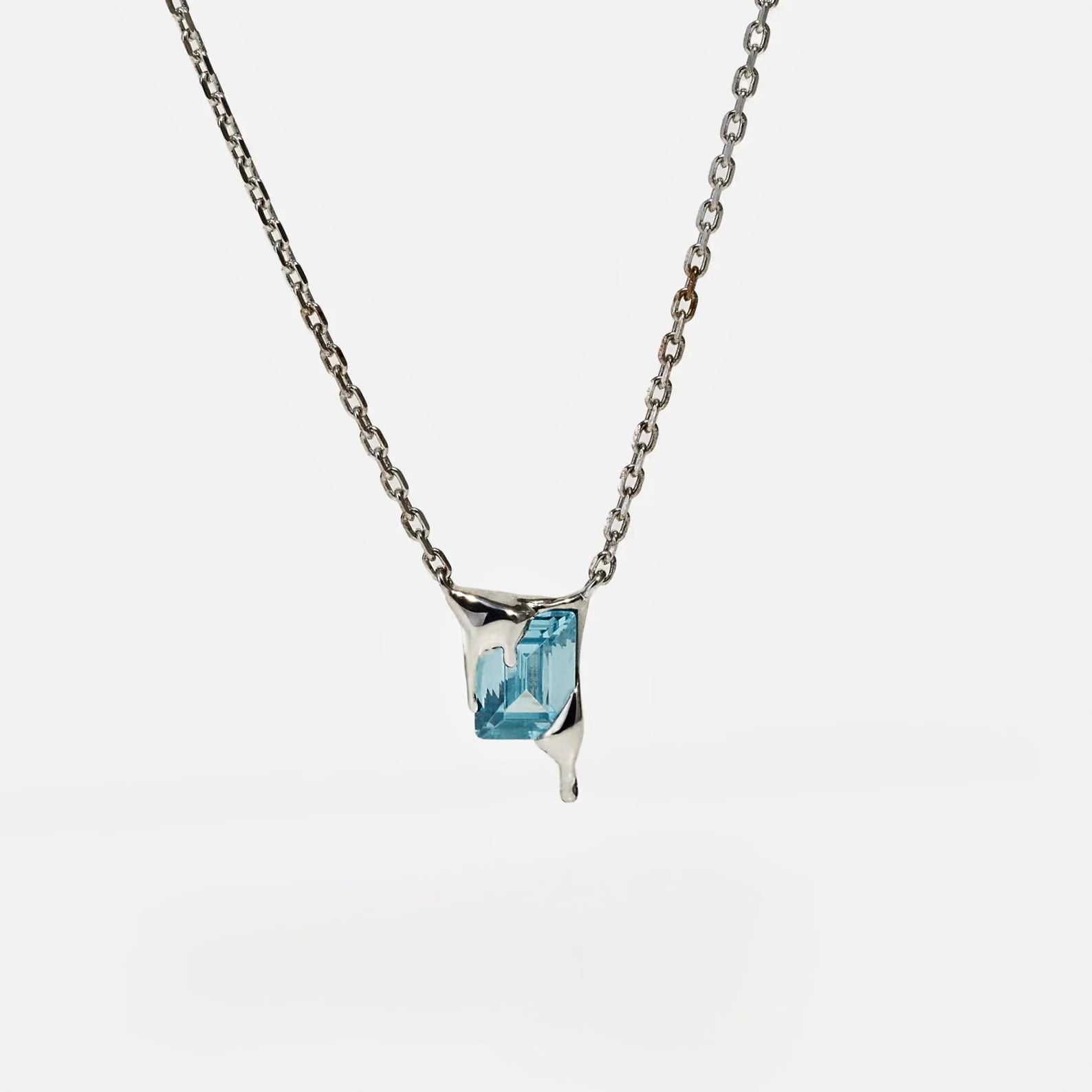 Sky Mini Melt Necklace – Rhodium Vermeil