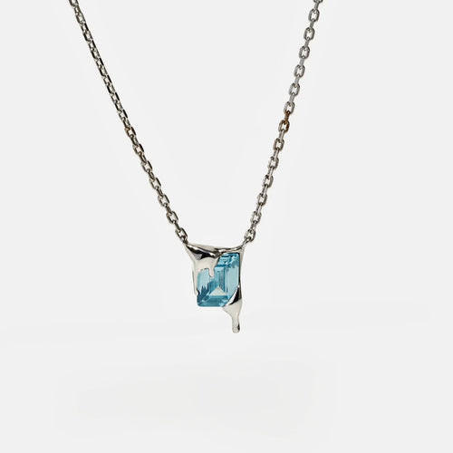 Sky Mini Melt Necklace – Rhodium Vermeil