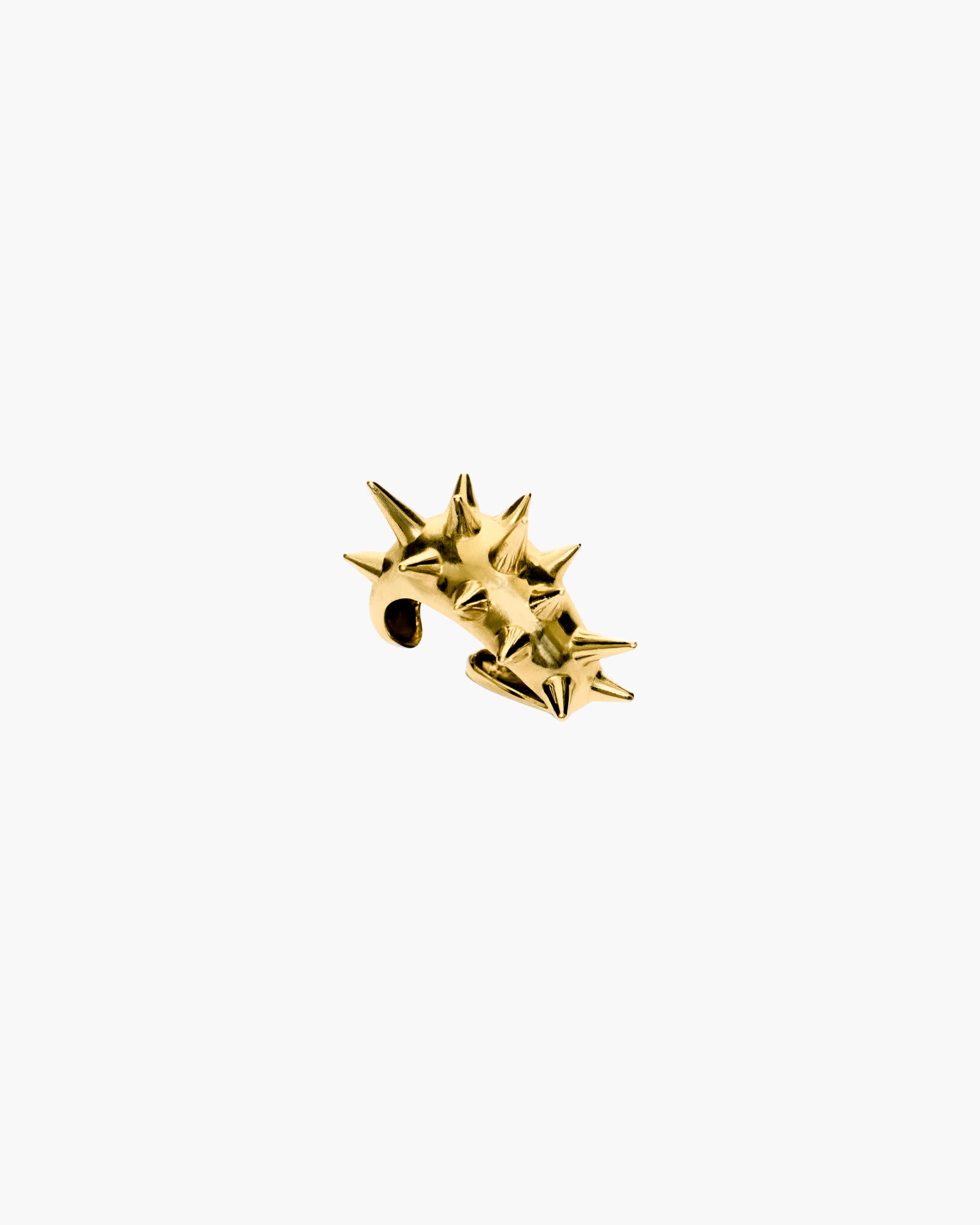 Gothika Nano Blown Earcuff in Gold Vermeil featuring sculptural polished spikes crafted from sterling silver.