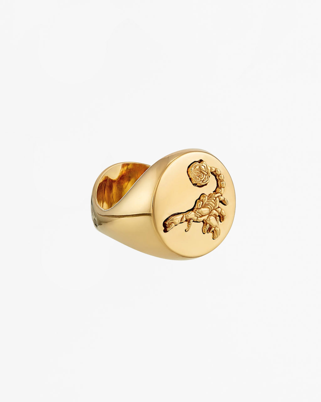 Gold vermeil scorpion ring detail