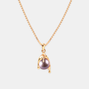 Pink Nano Pearl Melt Necklace – Gold Vermeil