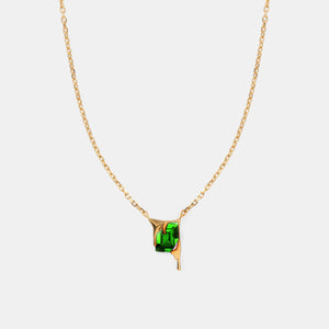 Peridot Mini Melt Necklace – Gold Vermeil