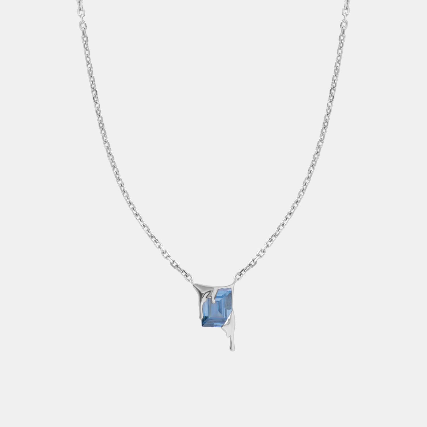 Sky Mini Melt Necklace – Rhodium Vermeil