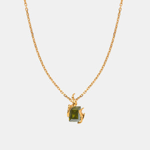 Peridot Nano Flare Necklace – Gold Vermeil