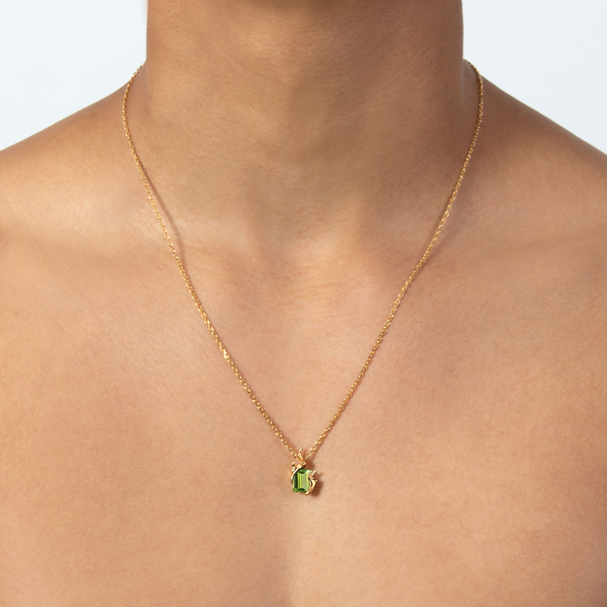 Peridot Nano Flare Necklace – Gold Vermeil