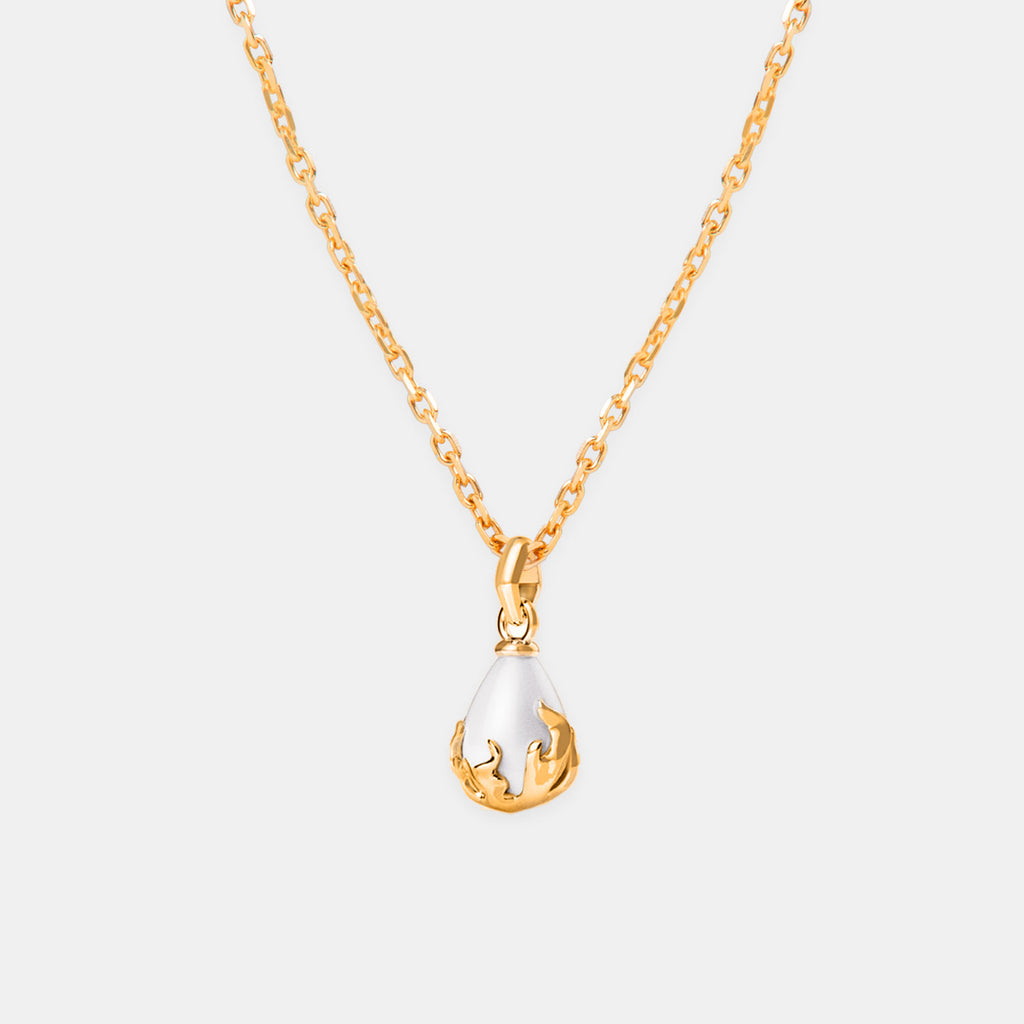 Drop Pearl in Heat Necklace