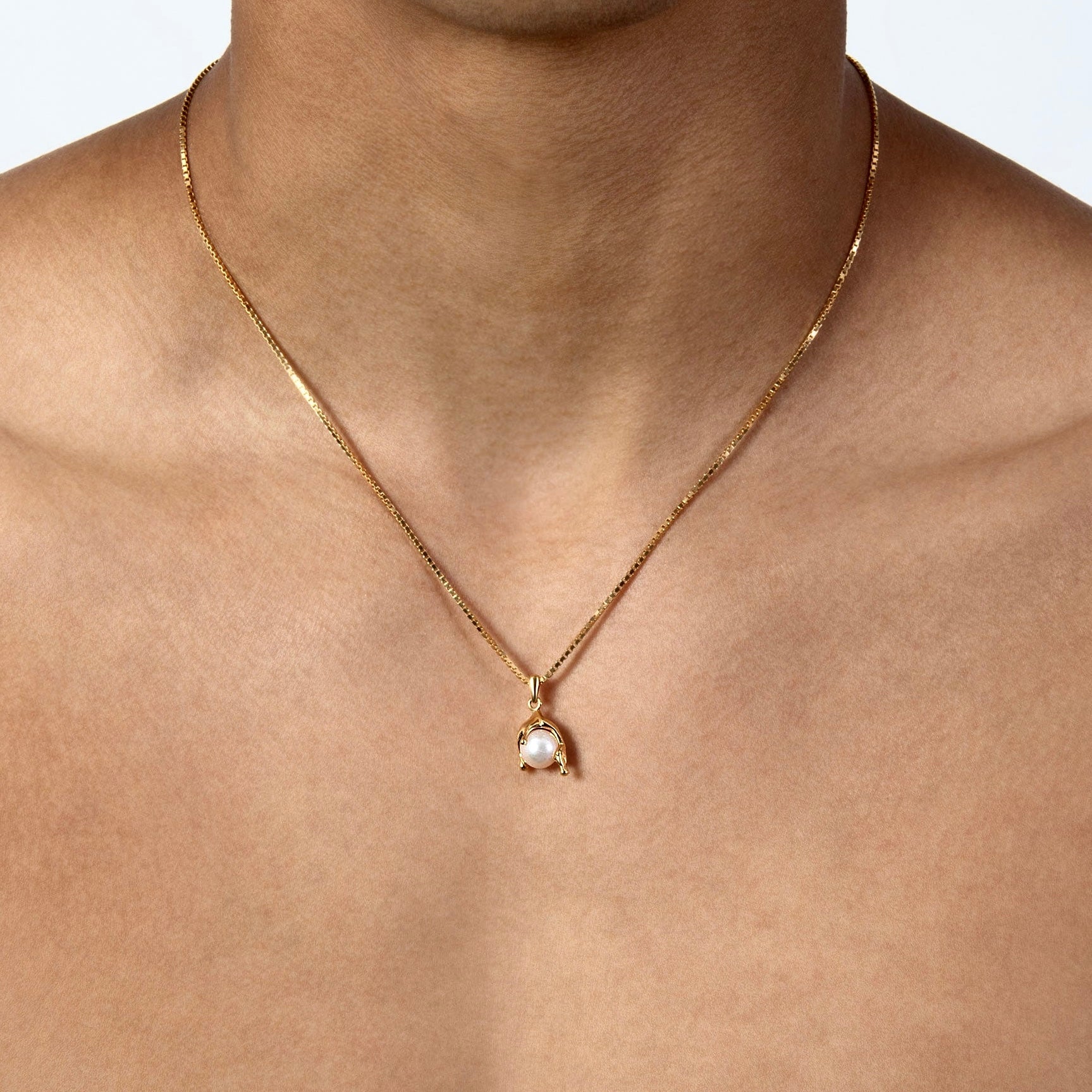 Nano Pearl Melt Necklace – Gold Vermeil