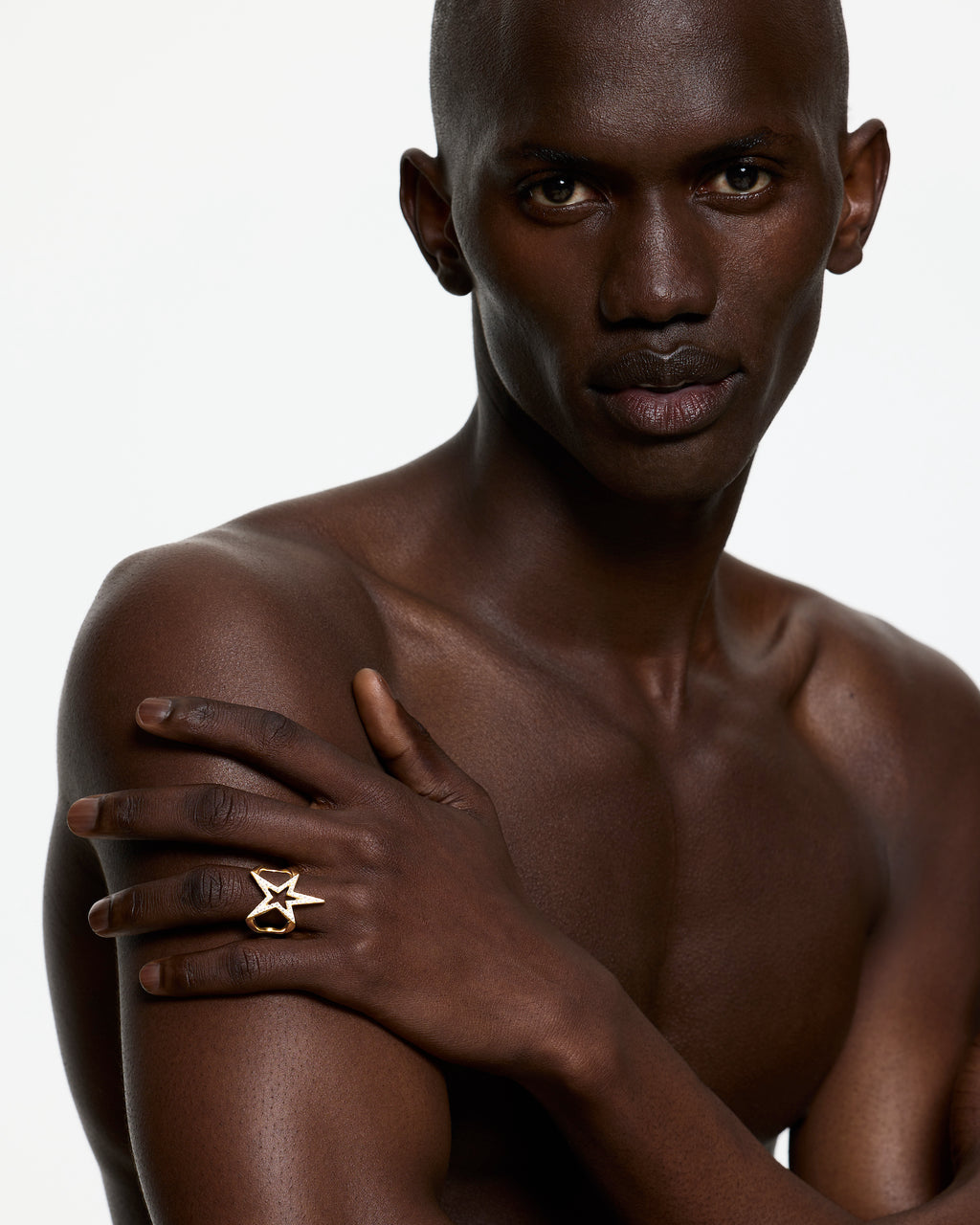 Lucky Star Clear CZ Encrusted Ring – Gold Vermeil - Sale