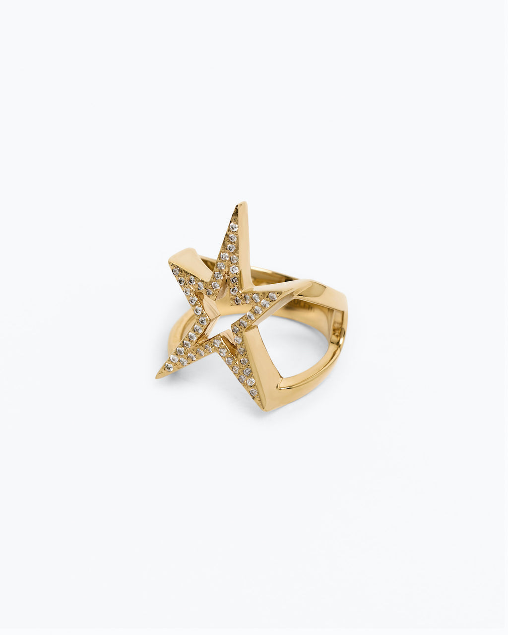 Lucky Star Clear CZ Encrusted Ring – Gold Vermeil - Sale